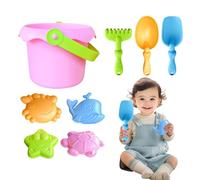 Kid Beach Toys, Lightweight Kids Sand Toys for Beach, PP Sandbox Castle Construction Kit with Molds, Bucket, and Shovels for School, Kindergarten, and Outdoor Fun, 9.5x13cm