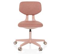 HJH Office sedia girevole per bambini con schienale regolabile in altezza KID COLORE Sedia da scrivania per bambini dai 6 ai 12 anni, rosa