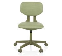 HJH Office Sedia girevole per bambini con schienale regolabile in altezza KID COLORE Sedia da scrivania per bambini dai 6 ai 12 anni, verde