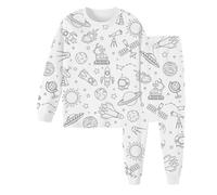 Kid DIY Painted Homewear Set Coloring Pajama Set for Boy and Girl Can Play with and Wear 3 Month Girl Baby Outfit Boy, b, 2-3 Jahre