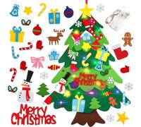 Kid Felt Christmas Tree, Girls Wall Art Decor, Felt Christmas Wall Decor, String Light Tree, Children's Room Decoration, Felt Holiday Tree, Bedroom Christmas Decor, for Children's Rooms, Dormitories