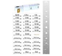 Kid Growth Chart Mirror, Flexible Height Measuring Ruler, Toddler Growth Chart, Shatterproof Growth Chart, Wall Decor Growth Chart, Easy To Install, Innovative Height Tracking For Kids