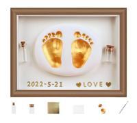 Kid Handprint Footprint Kit - Wooden Photo Frame, Kid Keepsake Memory