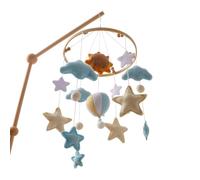 Kid Kids Mobile For Crib | Wooden Handmade Natural Smooth Ornaments | Crib