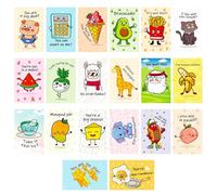 Kid Postcards - Cartoon Character Postcard Set, 20 Pieces Fun Party Cards, Decorative Mini Greeting Notes, Cute Illustration Collection, Kids Friendly Paper Supplies | Bright Colorful Stationery