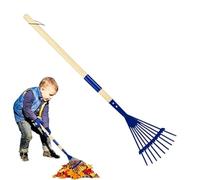 Kid Rake Lightweights, Portable Child Size Gardens Tools | Small Yard Rake for Boys Girls Backyard Park Lawn Outdoor Play Family Activity