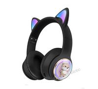Kid RGB Gatto Orecchio Senza fili Cuffie 3D Bluetooth Pieghevole Gaming Earphone