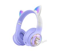 Kid RGB Gatto Orecchio Senza fili Cuffie 3D Bluetooth Pieghevole Gaming Earphone