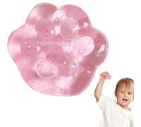 Kid Squeeze Toys, Adults Simulated Cat Paw Sequins Pinch Toy, Desktop Ornament Pinching Toys, Elastic Squeeze for Kids, Girls, Toddler, Adult, 1 Piece, 1.57x1.57 Inches