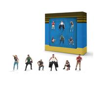 Kidaromo 1:64 Set di figure meccaniche, 6 pezzi in miniatura per garage diorami e scene di officina di riparazione auto pressofuse, kit di accessori per display di modelli