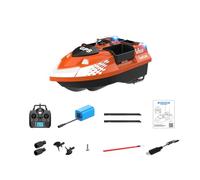 Kidaromo V802PRO RC Bait Boat, barca con esca GPS ad alta velocità con 4 tramogge indipendenti, capacità 3 kg, portata 500 m, luci notturne e doppia batteria, barche RC all'aperto, regalo estivo per