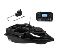 Kidaromo ZV9 RC Bait Boat, barca con esca GPS ad alta velocità con 4 scomparti per esche, luci notturne, portata 500 m e crociera automatica, barche da pesca telecomandate, barche RC all'aperto