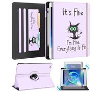 Kidcube Custodia a libro per iPad di 9a/8a/7a generazione da 10,2 pollici, con supporto rotante e porta matite e slot per schede, design unico per iPad di 9a/8a/7a generazione