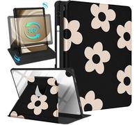 Kidcube Custodia per Samsung Galaxy Tab A9 Plus da 11 pollici per donne e ragazze carina custodia a libro con portamatite Girly Flower Design floreale supporto rotante bella per Tab A9 Plus Tablet
