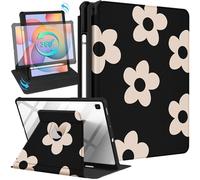 Kidcube Custodia per Samsung Galaxy Tab S6 Lite da 10,4 pollici 2022/2020 per donne e ragazze carino custodia a portafoglio con portamatite Girly Flower Design floreale supporto rotante belle custodie