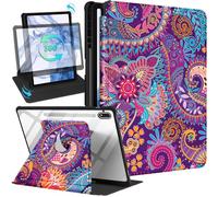Kidcube Custodia per Samsung Galaxy Tab S9 Plus/S9 FE Plus da 12,4 pollici per donne ragazze custodia a libro con portamatite design carino estetico rotante supporto per tablet per adolescenti per Tab