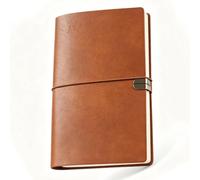 Kiddale A6 PU Leather Loose Leaf Paper Notebook, with Elastic Closure for Travel Journal