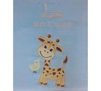 KIDDI-MEDIA Coperta per neonati, morbida e accogliente, personalizzabile, qualità 1A, azzurro, giraffa