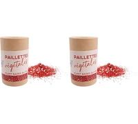 Kiddicraft tubo glitter vegetali 5g - Rosso (Confezione da 2)