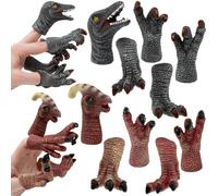 Kiddie Play Puppets Finger per bambini 10 PC Dragon Claws Set di gomma Set di gomma per la storia e giocattoli da bagno