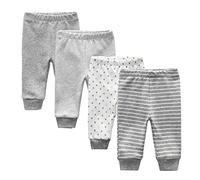 Kiddiezoom Unisex Pantaloni Bambino Pantaloni Manica Corta Body Tutine Bambino Berretti e Guanti, Grigio erica, 12 mesi