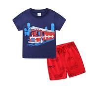 KIDDLETOWN Completo Bambino con Maglietta e Pantaloncini Abbigliamento Estivo per Ragazzi Completo Casual Pantaloncini e T-shirt per Bambini Set 2 Pezzi Abbigliamento Estivo Bambino 1-7 Anni