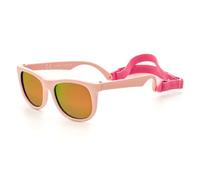 Kiddus Occhiali da Sole Neonato e Bebè Bambina e Bambino 0-12 Mesi, Polarizzati CAT3 UV400, Molto Flessibili in TPE, Forma Rotonda, con Fascia Regolabile, Senza BPA, Certificati CE e ISO