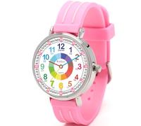Kiddus Orologio Educativo per Bambine, Orologio da polso Analogico per Bambina 5-10 Anni, 3ATM e 5ATM, Primo con Ore e Minuti, Regalo Bimba Aprendimento