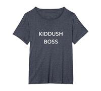 Kiddush Boss Jewish Challah Foodies Sinagoga Shabbat Shalom Maglietta, Donna Plus-Size, Pervinca, 4X