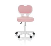 HJH Office Sedia da ufficio per bambini KIDDY TOP W Sedia girevole in tessuto, cresce con te, Rosa, 736425