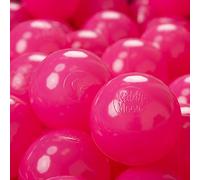 KiddyMoon 100 Palline/7Cm Palline Morbide Colorate Per Piscina Bambini Fatto In EU, Rosa Scuro