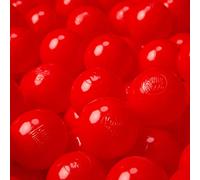 KiddyMoon 200 ∅ 6CM Palline Morbide Colorate Per Piscina Bambini Fatto In EU, Rosso