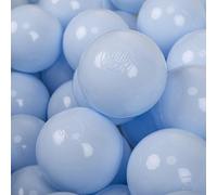 KiddyMoon 200 Palline/7Cm Palline Morbide Colorate Per Piscina Bambini Fatto In EU, Blu Pastello