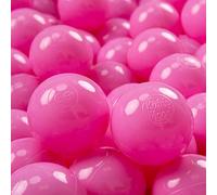 KiddyMoon 200 Palline/7Cm Palline Morbide Colorate Per Piscina Bambini Fatto In EU, Rosa
