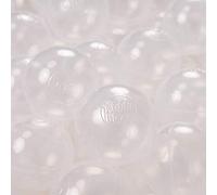 KiddyMoon 300 ∅ 6CM Palline Morbide Colorate Per Piscina Bambini Fatto In EU, Trasparente