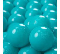 KiddyMoon 500 ∅ 6CM Palline Morbide Colorate per Piscina Bambini Fatto in EU, Turchese
