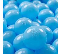 KiddyMoon 700 Palline/7Cm Palline Morbide Colorate per Piscina Bambini Fatto in EU, Azzurro