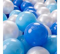 KiddyMoon 700 Palline/7Cm Palline Morbide Colorate Per Piscina Bambini Fatto In EU, Azzurro/Blu/Perla