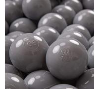 KiddyMoon 700 Palline/7Cm Palline Morbide Colorate Per Piscina Bambini Fatto In EU, Grigio