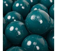 KiddyMoon 700 Palline/7Cm Palline Morbide Colorate Per Piscina Bambini Fatto In EU, Turchese Scuro