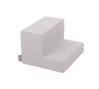 KiddyMoon Area di Gioco in Schiuma Percorso A Ostacoli per Bambini, Elemento Gradini, Grigio Chiaro