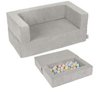 KiddyMoon Divano Modulare Per Bambini In Schiuma Con 100 Palline/7Cm Per La Camera Dei Bambini Leggero Sicuro Sfoderabile Facile Da Pulire Perfetto Per Cameretta E Area Giochi