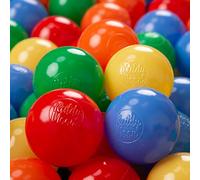 KiddyMoon Palline Morbide Colorate Per Piscina Bambini Fatto In UE, 100 ∅ 6CM, Giallo/Verde/Blu/Rosso/Arancione