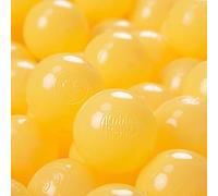 KiddyMoon Palline Morbide Colorate Per Piscina Bambini Fatto In UE, 500 ∅ 6CM, Giallo