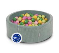 KiddyMoon Piscina 90X30cm/300 Palline In Schiuma Rotonda Morbida Per Bambini