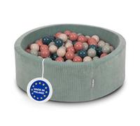 KiddyMoon Piscina 90X30cm/300 Palline In Schiuma Rotonda Morbida Per Bambini