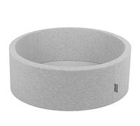 KiddyMoon Piscina di Palline 90X30cm/SENZA Palline per Bambini Tondo, Grigio Chiaro