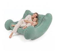 KiddyMoon Sedia Da Giardino Gonfiabile Per Uso Interno Ed Esterno Con Pompa, Salvia,L