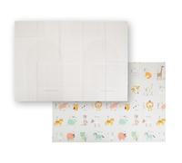 KiddyMoon Tappetino Da Gioco Per Bambini Tappeto Gattonamento In Schiuma Reversibile Pieghevole Tappeto Neonato Impermeabile Con Motivi Educativi Per Interni Ed Esterni 150X200x1cm, Beige-Righe