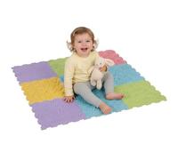 KiddyMoon Tappeto Puzzle Sensoriale Gioco Educativo Tapis Thérapeutique 9 Pezzi, Multicolore